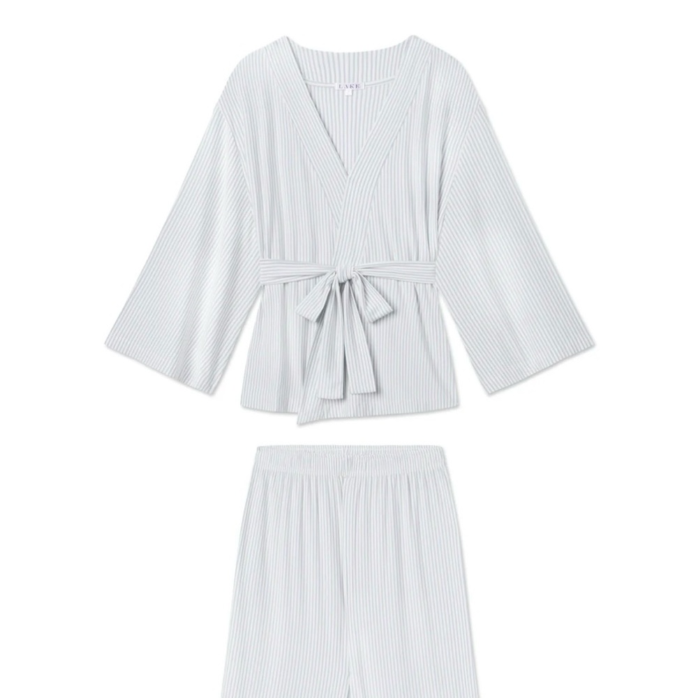 DreamModal™ Kimono Pajama Set in Fog Size Medium
